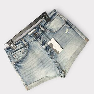 165 Studio Blue NEW HighRise Denim Shorts 29 Distressed Medium 5-Pocket Auction